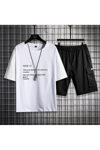 夏季短袖短裤套装男 潮流时尚休闲套装A210-TZ6831-P55图片