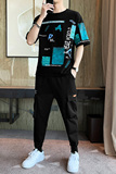 1夏季宽松t恤套装男潮流休闲两件套A210-TZ8609-P60，男装T恤，星座210-3