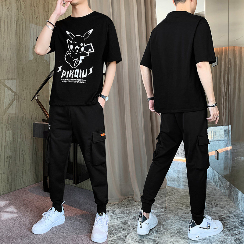 皮卡丘卡通动漫学生休闲运动套装A210-TZ8606-P60图片