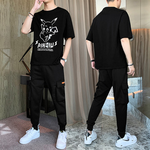 皮卡丘卡通动漫学生休闲运动套装A210-TZ8606-P60图片