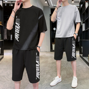 6夏季短袖短裤套装男潮流休闲五分裤两件套A210-TZ6865-P60图片