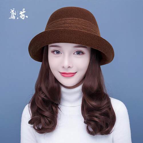 假发女全头套帽子假发一体2026新款可拆卸短卷发逼真假发全头套女