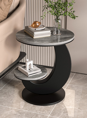 花架子客厅落地式高级感沙发旁落地摆件茶几玄关轻奢置物架小边几