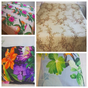 清仓剩余尾单纯棉磨毛贡缎床单欧美风格数码印花柔软滑顺适裸睡品