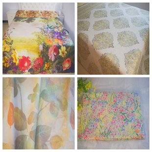 剩余出口剩余尾单纯棉贡缎床单欧美风格柔软数码印花独特花色床品