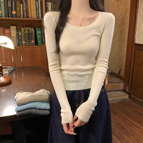 美式复古修身显瘦打底衫