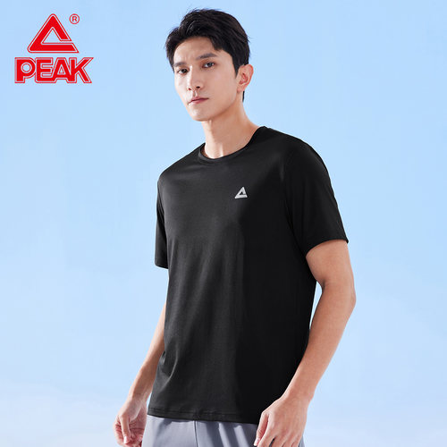 匹克运动T恤男夏季吸汗透气速干男士短袖跑步圆领宽松上衣