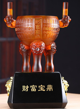 博之源琉璃聚宝盆玄关酒柜装饰品