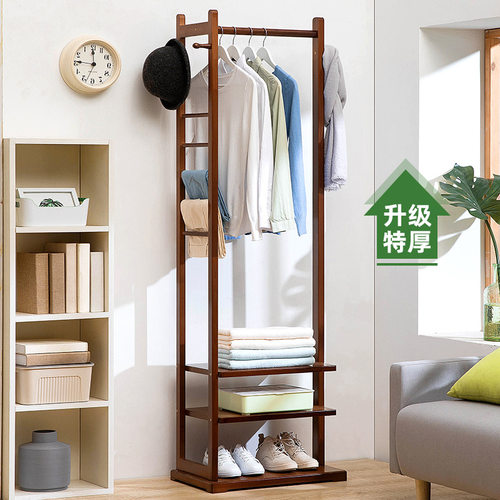 落地衣帽架简易出租屋多功能挂衣架衣架家用卧室简约单人收纳家具