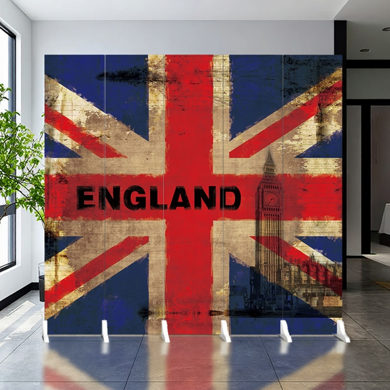 网红隔断屏风欧式客厅新款简约现代直播背景遮挡装饰米字旗可定制