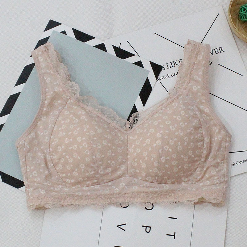 峰度新款无钢圈背心式聚拢内衣瑜伽女蕾丝舒适0束缚健康文胸6133