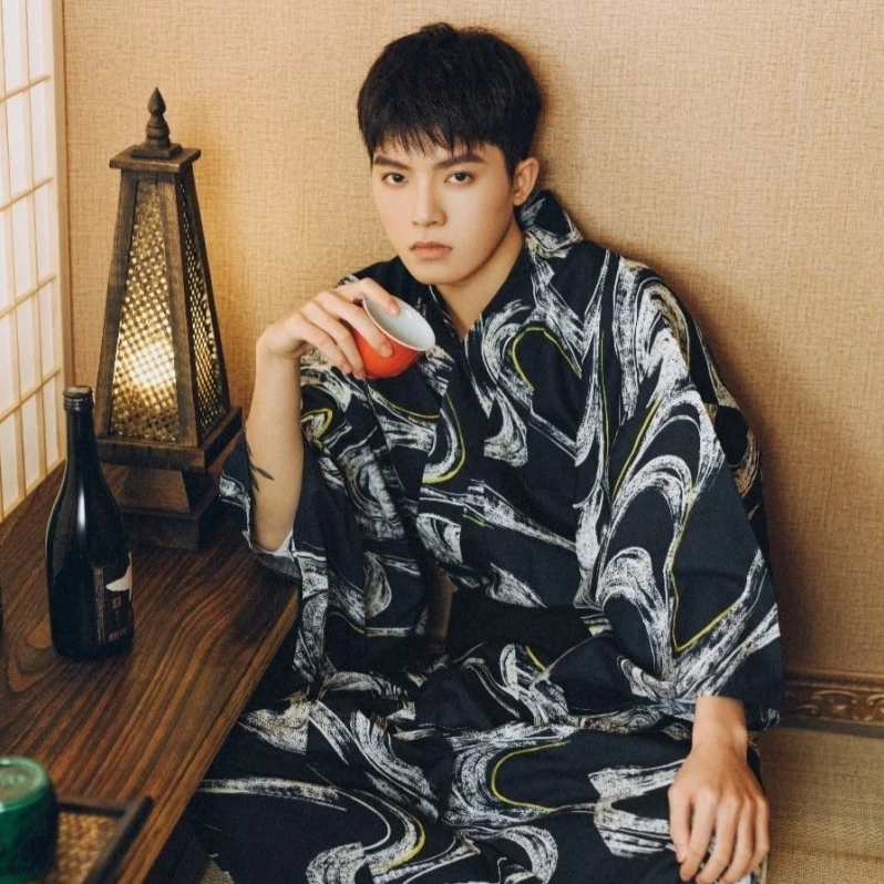 日本传统男士正装和服日本料理店浴衣cosply武士拍照剧本杀演出服