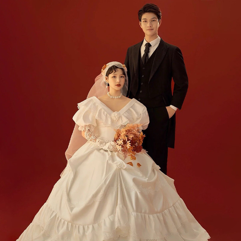 80年代怀旧古董婚纱写真