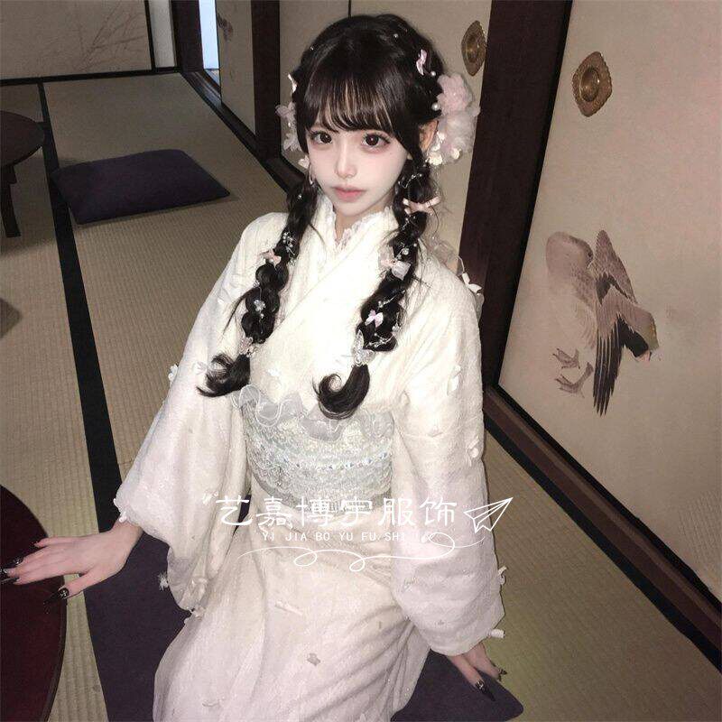 和服影楼正装新款改良蕾丝服装温柔拍照写真千金氛围唯美摄影服饰