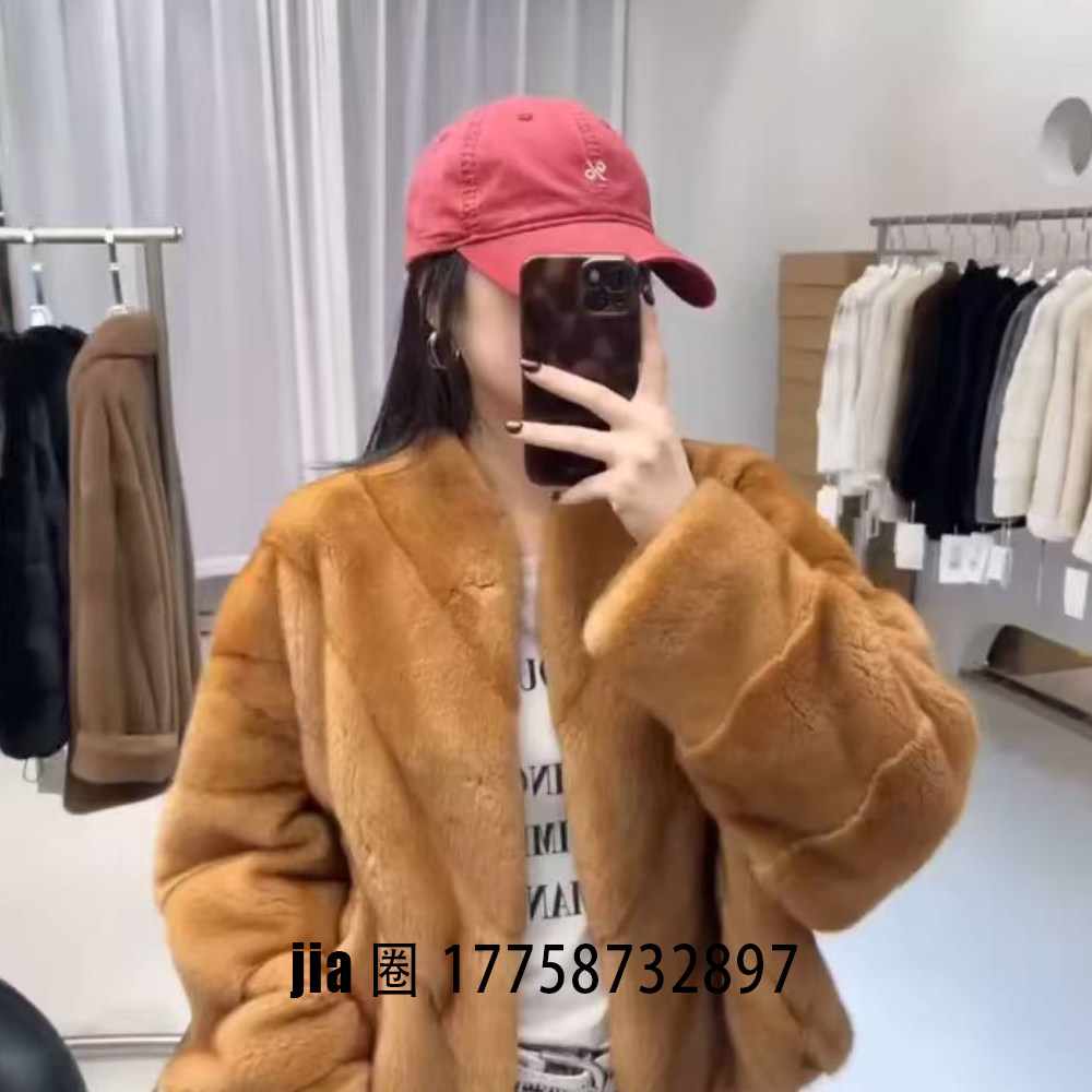 2025秋冬新品进口水貂咖啡色外套女 价私问