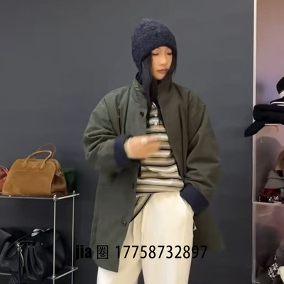 2025秋冬新品中长款军绿色羽绒服外套女 价私问