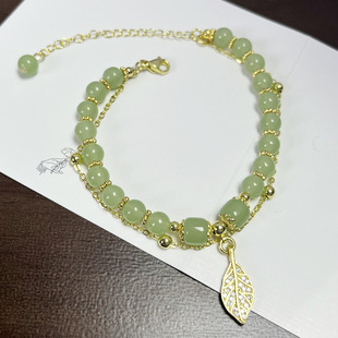 七夕情人节礼物玉兔手链女款两世欢轻奢风仿玉手串高级感手饰新品