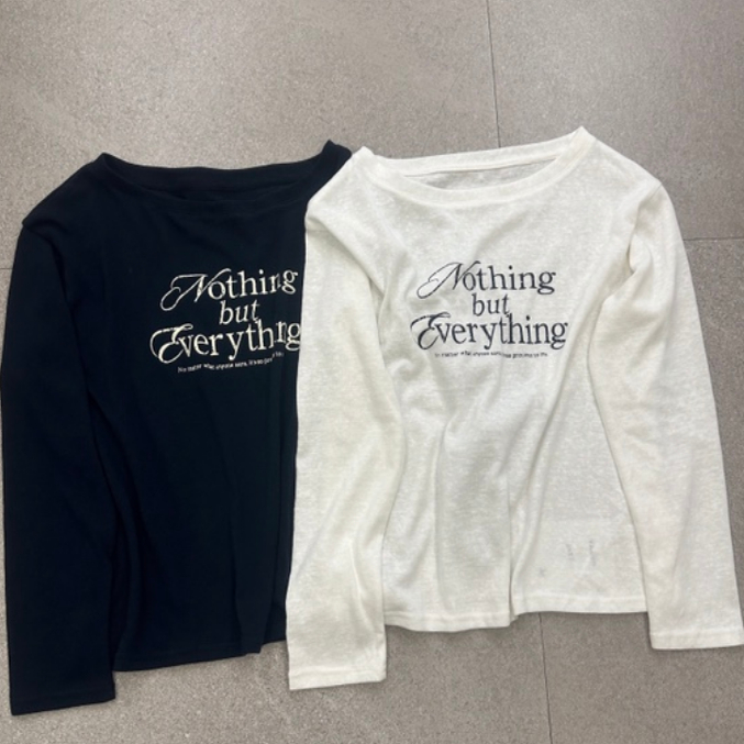 JCMM JANE 1011 TW 早秋款雪花棉字母打底衫5119Y