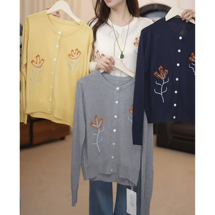 0307高品质羊毛重工刺绣针织开衫 JCMM JANE