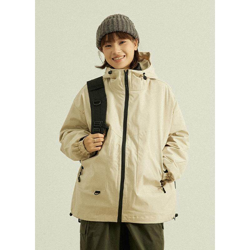 日系户外防风三合一羽绒服