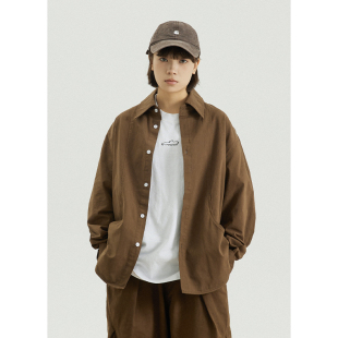 宽松中性风工装 男女同款 衬衣 衬衫 GoodNorth秋日系复古美拉德长袖