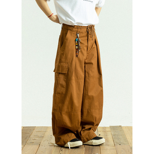 子Vintage长裤 男女中性风宽松直筒阔腿裤 裤 GoodNorth复古廓形工装