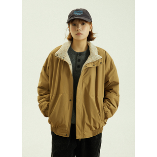 GoodNorth冬季保暖羊羔毛派克服外套男女款复古工装立领棉衣棉服