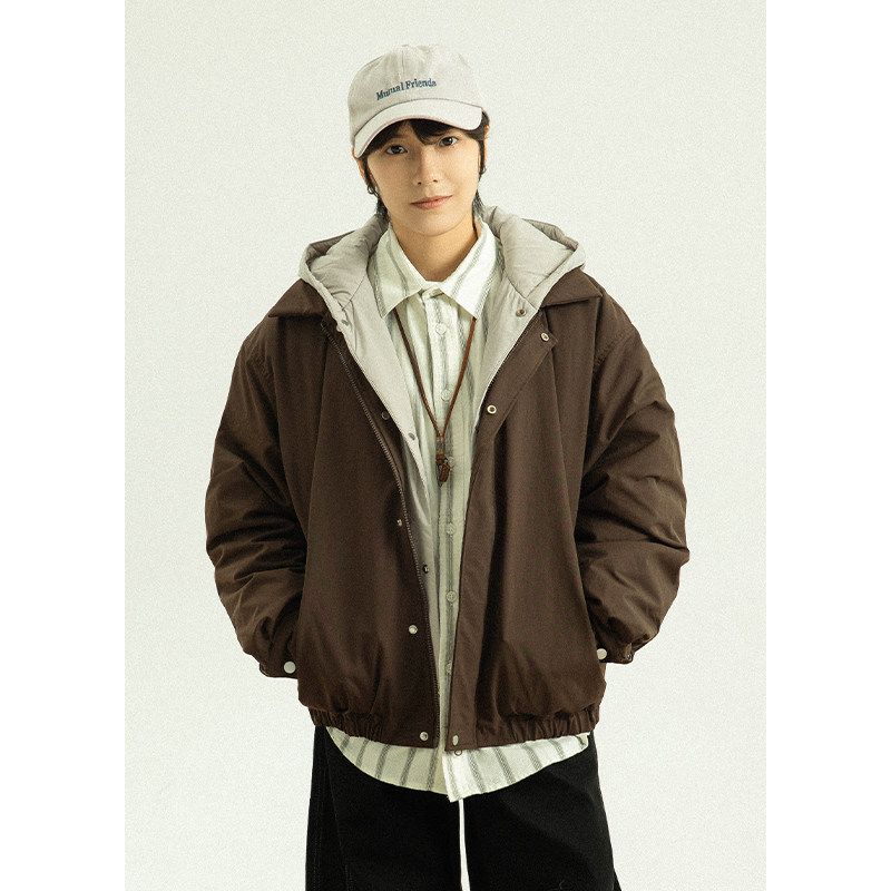 GoodNorth冬季复古咖色羽绒服