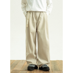 宽松阔腿长裤 GoodNorth日系复古简约休闲工装 子秋季 男女同款 裤