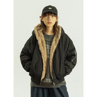 两面穿座山雕连帽棉服 派克服外套男女同款 GoodNorth冬季 保暖短款