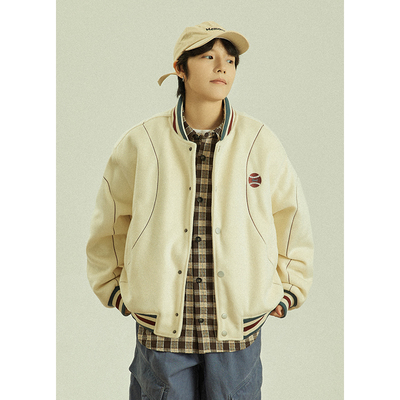 GoodNorth复古夹棉棒球服外套