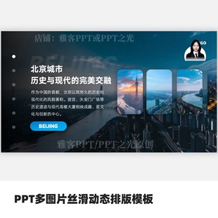 PPT多图片丝滑动态排版模板