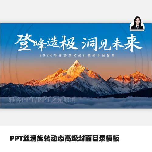 PPT丝滑旋转动态高级封面目录模板