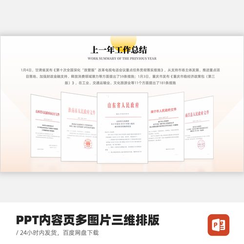 PPT多图片三维图文排版内容页模板