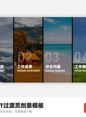 PPT目录页图文排版创意模板（含动态和非动态两版）