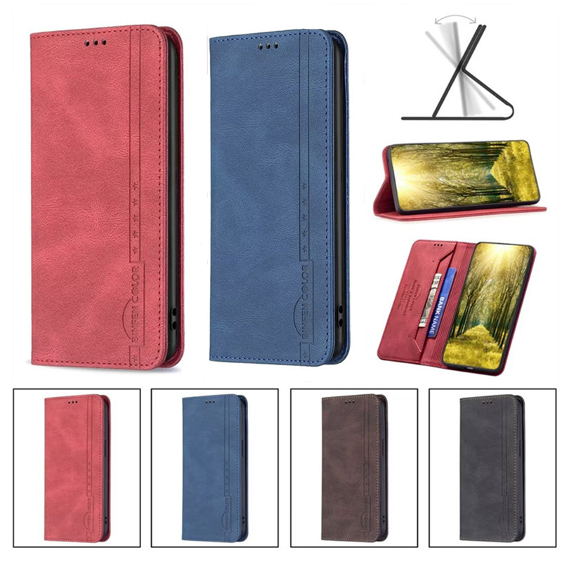 适用于OPPO A94 5G/F19 Pro Plus/Reno5Z 5G手机壳防盗刷保护套暗磁对吸扣翻盖皮套软硅胶全包边防摔插卡支架