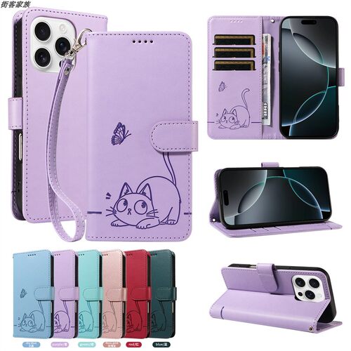 适用于谷歌Google Pixel 7 8 9 10 Pro XL 7A 8A 9A手机套卡通可爱猫翻盖式保护皮套软硅胶全包边外壳防摔TPU