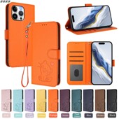 Aquos 54E 适用于夏普Sharp Pro 手机套卡通可爱猫手机保护套翻盖式 皮套软硅胶壳全包边防摔插卡创意