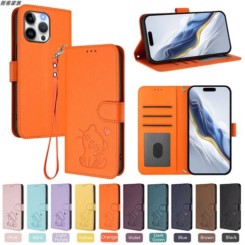 适用于三星Galaxy A40/A42/A30S/A50/A53 4G 5G手机套卡通可爱猫电话保护套翻盖式皮套软硅胶壳全包防摔插卡