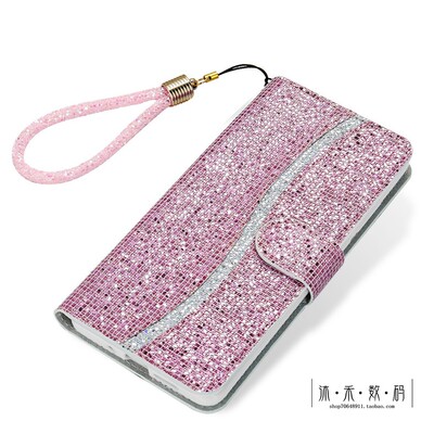 适用于红米note8t保护皮套红米note8pro红米note8手机壳闪粉女款