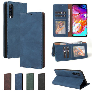 皮套 A30S手机壳a70双面全包边A40磁吸翻盖式 适用于三星A50 A50S