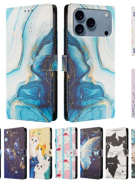 适用于凌度Blackview A200 Pro 手机套可爱卡通彩绘保护套翻盖皮套防摔软硅胶壳插卡支架时尚简约男女款