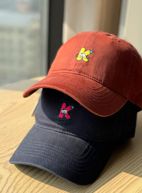 韩系春夏季软顶字母K刺绣棒球男潮户外运动防晒显脸小休闲遮阳帽