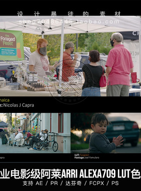 专业阿莱摄影机色调模拟ARRI Alexa709 LUT视频滤镜适用索尼A7S3