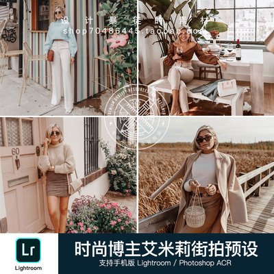 手机APP版lr预设欧美时尚博主ins街拍旅拍网红Lightroom调色滤镜