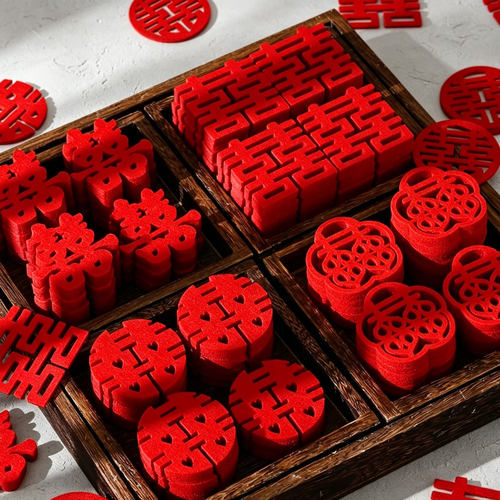手抛喜字结婚专用婚房布置