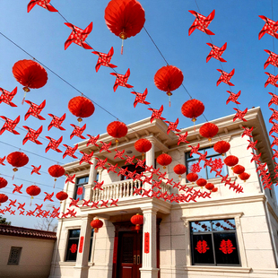 结婚院子装饰风车婚礼外景布置室外农村路引灯笼喜字婚庆用品大全