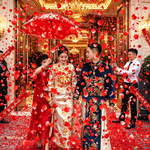 花瓣礼炮玫瑰雨结婚礼花筒
