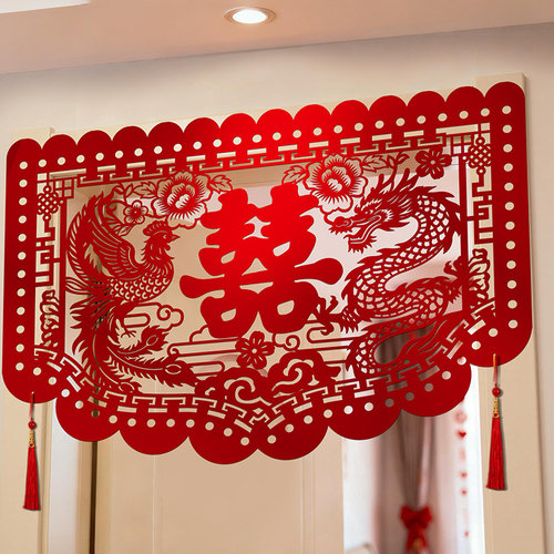 结婚房门装饰喜字门贴