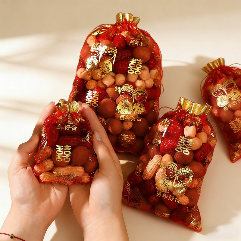 喜糖袋袋子专用结婚喜盒子糖礼袋礼盒装礼品糖果盒瓜子糖婚礼纱袋